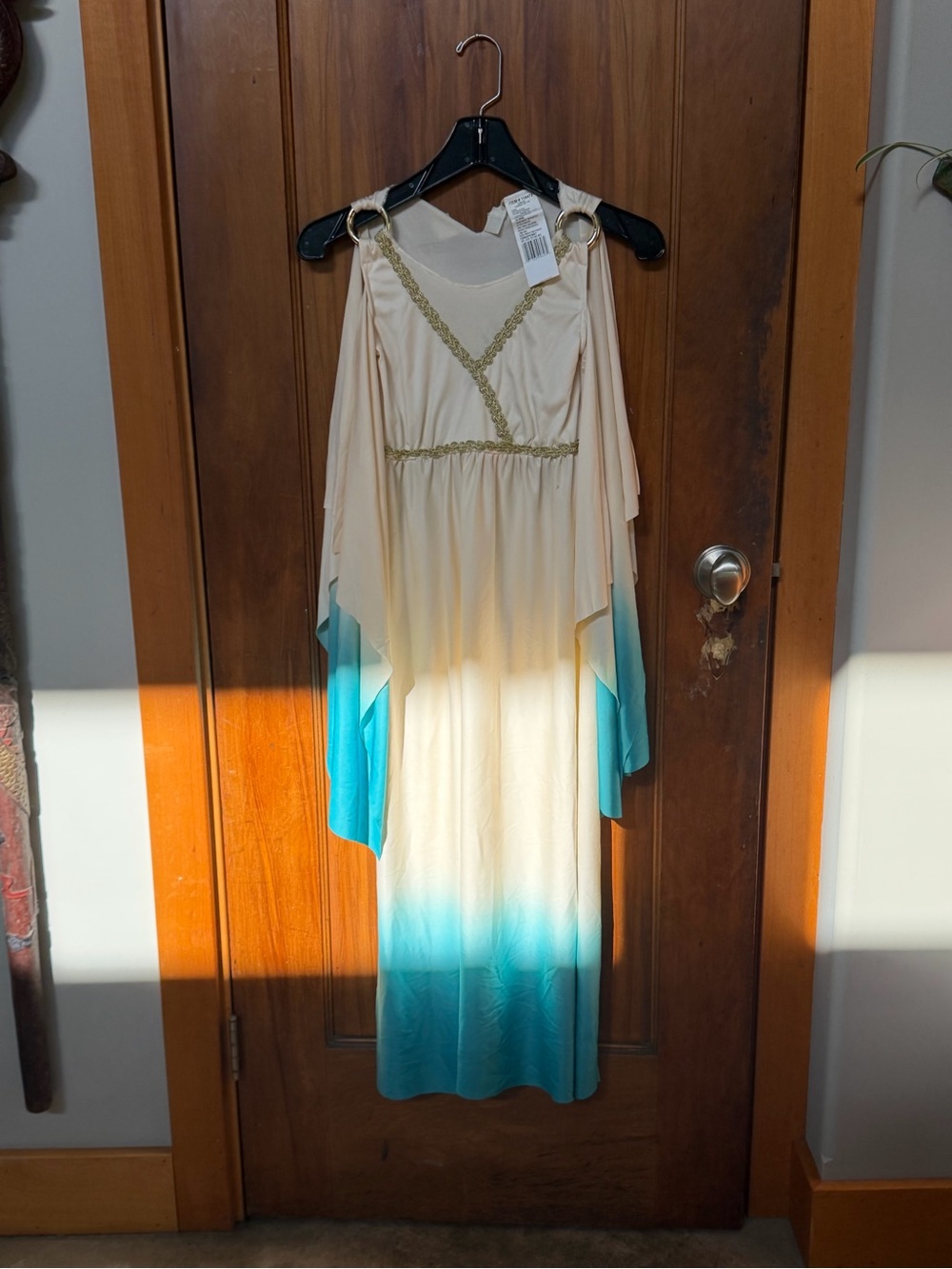 Athena - Greek Goddess Halloween Costume Girl 12-14 with Gold Arm Wraps